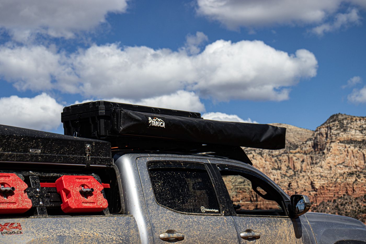 Tacoma nose over a red-rock overlook with Sedona buttes behind